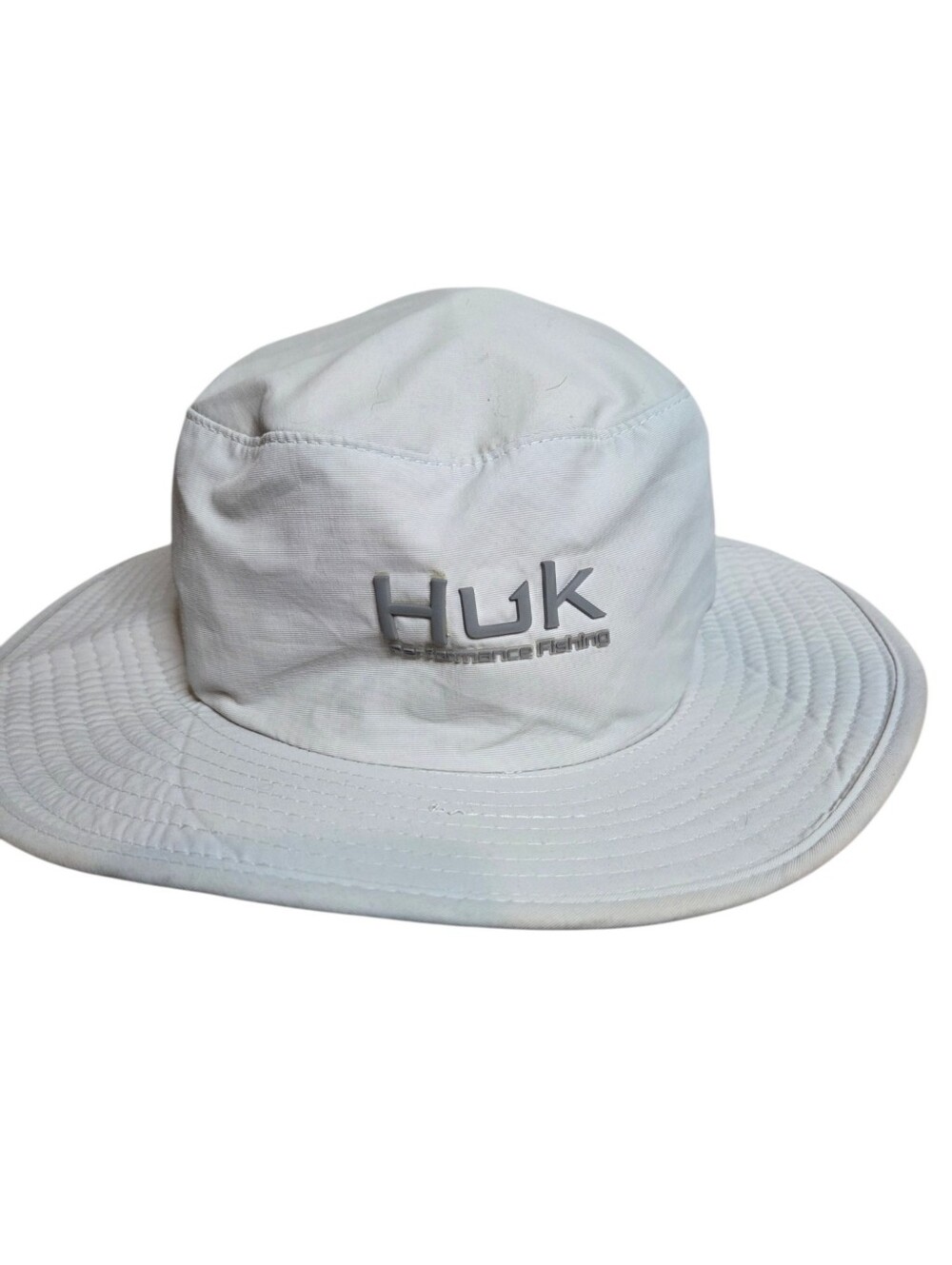 HUK High Performance Bucket Boonie Fishing Hat OSFM Oyster Light Neutral Nylon
